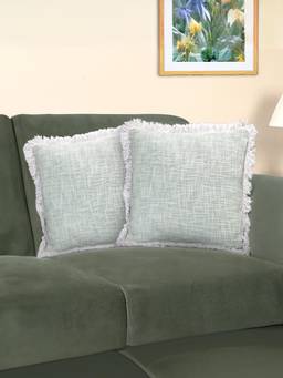 Anko - Australia Grey 100% Cotton Square Cushion Covers (Pack Of 2)