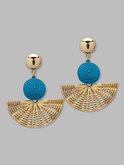 Globus - Gold Plated Geometric Drop Earring-3619393001