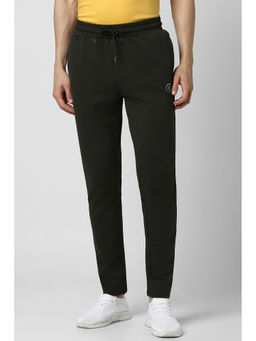 Van Heusen - Men Green Solid Slim Fit Casual Track Pants