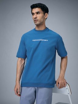 Technosport - Men Oversized Fit Crew Neck Sports T-Shirt - Blue