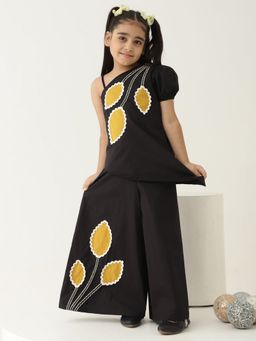 Bugandbees - Black Cotton Solid Co Ord Set