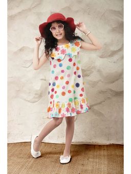 Bugandbees - Multi-Color Cotton Polka Dots Dress