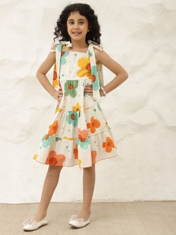 Bugandbees - Multi-Color Cotton Floral Dress