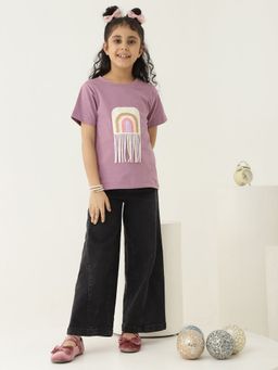 Bugandbees - Lavender Cotton Solid T-Shirt