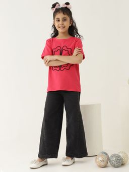 Bugandbees - Magenta Cotton Solid T-Shirt