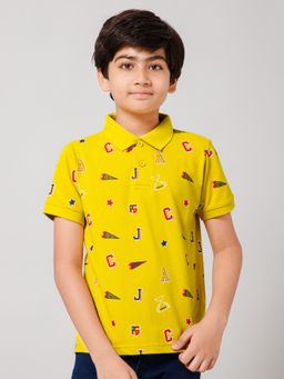 Alan Jones - Green Cotton Blend Graphic Polo T-Shirt