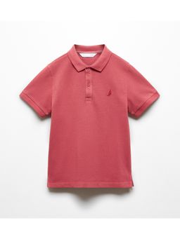 Alan Jones - Orange Cotton Blend Solid Polo T-Shirt