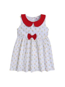 mama & bebe - Off White Cotton Printed Dress