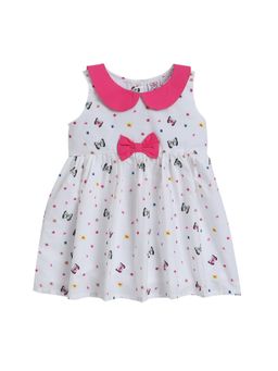 mama & bebe - White Cotton Printed Dress