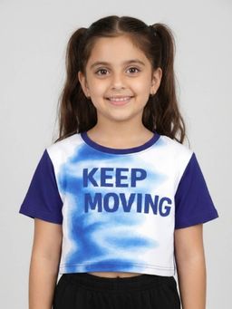 KiddoPanti - White Polyester Blend Graphic T-Shirt