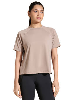 Silvertraq - Women Taupe Traqfit Raglan T-Shirt