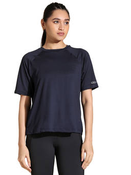 Silvertraq - Women Navy Blue Traqfit Raglan T-Shirt