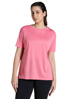 Silvertraq - Women Pink FlowFit Oversized T-Shirt