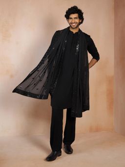 Vastramay - Black Embellished/Sequined Dupatta