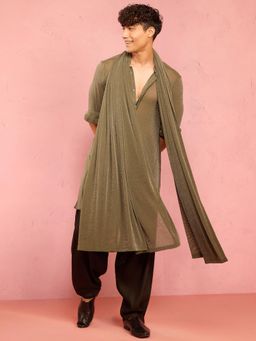 Vastramay - Green Textured Dupatta