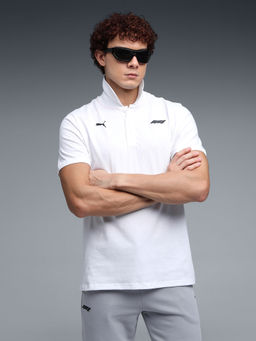 Puma - White X F1 Essentials Cotton Logo Polo T-shirt