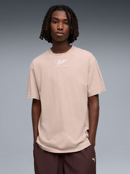 Puma - Beige Scuderia Ferrari Car Graphic Print T-shirt II