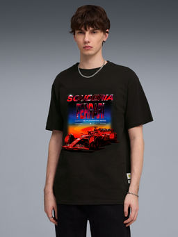 Puma - Black Scuderia Ferrari Tribed Car Graphic Relaxed T-shirt