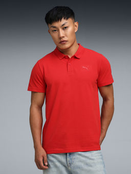 Puma - Red Essentials Basic Logo Polo T-shirt
