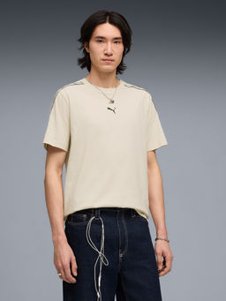 Puma - Beige Essentials Logo Tape T-shirt