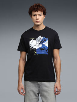 Puma - Black House of Graphics Mountain Printed T-shirt