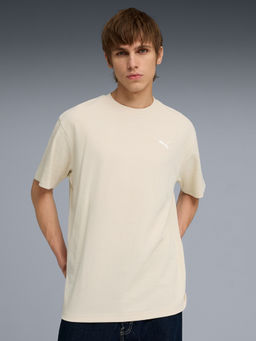 Puma - Beige Essentials Elevated Relaxed T-shirt