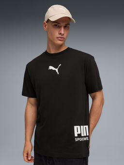 Puma - Black Typography Relaxed T-shirt