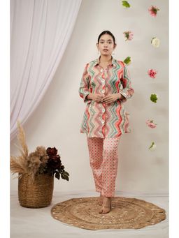 Wishishth - Womens Multi-Color Shirt with Pant (Set of 2)