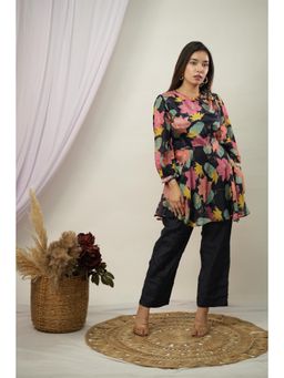 Wishishth - Womens Multi-Color Kurti with Pant (Set of 2)