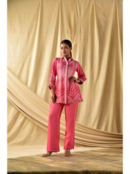 Wishishth - Womens Pink Shirt with Pant (Set of 2)