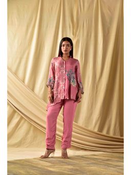 Wishishth - Womens Pink Shirt with Pant (Set of 2)