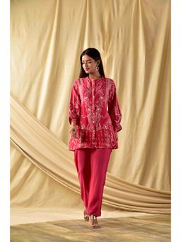 Wishishth - Womens Pink Shirt with Pant (Set of 2)