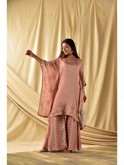 Wishishth - Womens Peach Kaftan with Sharara (Set of 2)