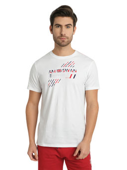 AM SWAN - Mens Graphic White T-shirt