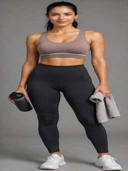 Mod & Shy - Women Brown Lightly Padded Sports Bra