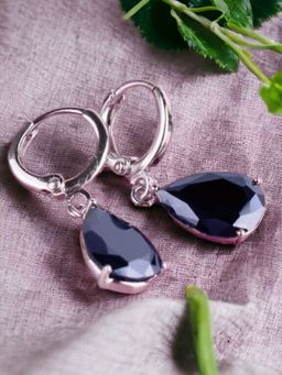 OOMPH - Blue Teardrop Cubic Zirconia Delicate Office Wear Drop Earrings