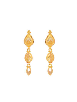 Candere by Kalyan Jewellers - 18K Yellow Gold Lightweight Dangle Earring (One Size)