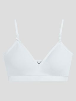 Sillysally - White Triangle Padded Bra