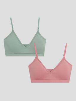 Sillysally - Multi Triangle Padded Bra (Pack of 2)