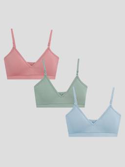 Sillysally - Triangle Multi Padded Bra (Pack of 3)