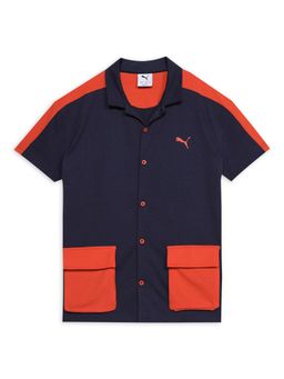 Puma - Essentials Colorblock Kids Shirt - Blue