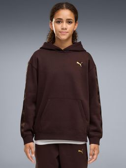 Puma - Essentials Tape Youth Relaxed Hoodie - Brown