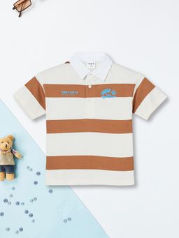 max - Boys Striped Polo T-shirt - Multi-Color