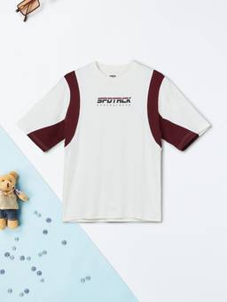 max - Boys Colourblock T-shirt - White