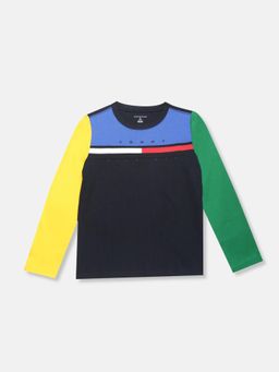 Tommy Hilfiger - Boys Colorblock Regular Fit Cotton T-Shirt - Multi-Color