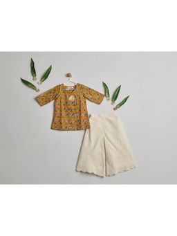 Nino By Vani Mehta - Bagicha Mustard Kurta and Palazzo - Mustard