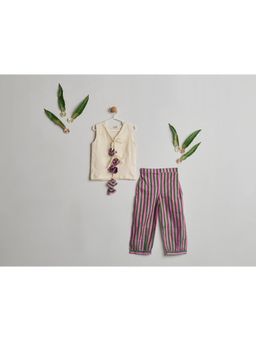 Nino By Vani Mehta - Mastani Co-Ord Set- Beige