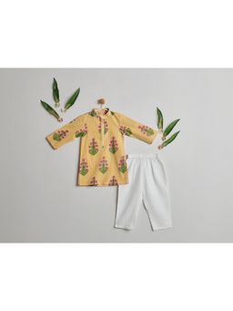 Nino By Vani Mehta - Kanan Kurta with Pyjama - Yellow
