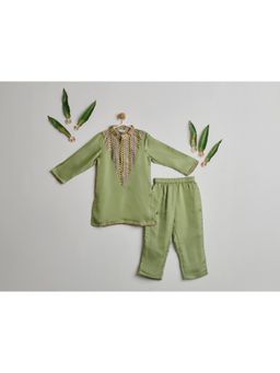 Nino By Vani Mehta - Panna Kurta and Pyjama - Green