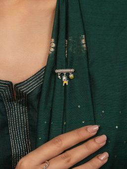 Shaya by CaratLane - Ashwa Brooch In Oxidised 925 Silver